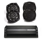 Kicker Motorcycle 5.25 Inch Speakers Pair With 300 Watt 4CH Amp. Fixed Price $499.85.