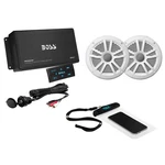Boss Audio ASK902B.6 4 Channel Amplifier And 6.5" Speaker Kit White. Fixed Price $329.99.
