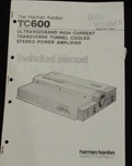 Harman Kardon TC600 High Fidelity Car Amplifier Original Technical Service Manua. Fixed Price $19.94.