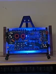 The Blue Decibel" Upcycled Planet Audio Amplifier Wall Art. Fixed Price $675.00.