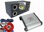 Audiotek Dual 10" 1600W Power Band Pass Subwoofer Box + 2000W Amplifier Kit. Fixed Price $229.99.
