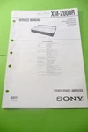 Service Manual Guide For Sony XM-2000 R, Original. Fixed Price $27.28.