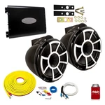 Wet Sounds REV10B-X Black 10" Towers Arc Audio KS-600.2 Amp With Wiring Kit. Fixed Price $2079.99.