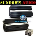 Pkg Sundown Audio SAM-65.4 Mini 4-CHANNEL + SAM-500D Monoblock Amplifier. Fixed Price $349.99.