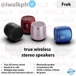 Iwalk Ultra Portable Bluetooth Speaker With 3D Stereo Sound Frek SPS005. Fixed Price $13.99.