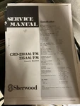 Sherwood CRD-230 CRD-235 CRD230 CRD235 Am/fm Receiver Service Manual *original**. Fixed Price $19.99.