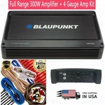 Blaupunkt AMP2002 Audio 2-CHANNEL Full Range 300W Amplifier + 4 Gauge 2500W Red. Fixed Price $99.59.