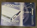 New Power Acoustik A2400DB Watt Mono Channel Class Car Stereo Amp. Fixed Price $250.00.
