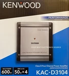 New Kenwood KAC-D3104 Class D, 4-CHANNEL Car Audio Amplifier. Fixed Price $249.00.