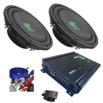 AUDIO360 2X 12" 3000W Shallow Subwoofers Pair + 5000W Car Bass Amplifier Kit. Fixed Price $299.99.