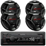 Infinity Alpha 100 Bluetooth Stereo Receiver, 4X Jvc 6.5" 300 Watt Car Speakers. Fixed Price $198.00.