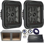 Kicker 12" 1200W Subwoofers 46L7T122 W/ Sealed Box & CXA1200 Stereo Amp. Fixed Price $703.95.