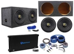 (2) Rockville W12K9D2 V3 12" 8000W Subwoofers+sealed Box+mono Amplifier+amp. Fixed Price $749.80.