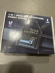 Aveek 200W Power Amplifier Audio Sound Mixer 4 Channel Wireless Microphone 3IN1. Fixed Price $99.95.