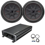 2X Kicker 12" 1000W Max Ultra-thin Subwoofer, 1200W Class D Amplifier W/kit. Fixed Price $825.91.
