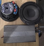 Wild Boar Audio WB400.2 Car Amplifier 200W X2 Rms & WBC165-4 Speaker Set. Fixed Price $300.00.