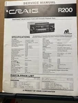 Original Craig Service Manual For & Model Car Audio Radio Select One. Fixed Price $9.98.