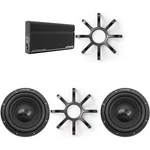 Alpine (2) W10S4 10-INCH Bass Subwoofer W/ KTE-10PG Grills & KTA-200M Mono Po.... Fixed Price $429.99.