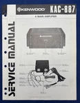 Original Kenwood KAC-887 Power Amplifier Service Manual. Fixed Price $14.95.