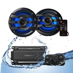Kenwood KAC-M5024BT 600W Amp + 2X KFC-1673MRBL Speakers Bundle Marine Audio. Fixed Price $519.00.