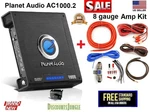 Planet Audio AC1000.2 Car Amplifier Channel 1000W Class A/b + 8 Gauge Kit. Fixed Price $108.95.
