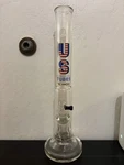*rare* Us Tubes Hybrid Bong 20IN Tall 9MM Thick American Flag Logo *no Bowl*. Fixed Price $449.99.