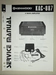 Vintage Kenwood Service Manual Model Number KAC-887. Fixed Price $25.00.