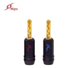 4PCS/BOX Mps SHARK-5 24K Gold Plated Audio Speaker Wire Banana Plug Connector. Fixed Price $32.00.