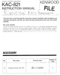 Kenwood KAC-821 Amplifier Owners Instruction Manual. Fixed Price $22.24.