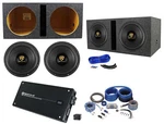 (2) Rockville W12K9D4 12" 8000W Subwoofers+vented Box+mono Amplifier+amp Kit. Fixed Price $779.80.