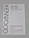 Kenwood KAC-923 KAC-823 Amplifier Instruction Operation Booklet Manual, 1994. Fixed Price $20.00.
