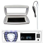 Pyle PLRMR23BTW Single Din Marine MP3 In-dash Receiver With White Cover, Antenna. Fixed Price $70.49.