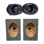 Autotek Street Machine 6X9 Coaxial Speakers & Qpower Vertical Enclosures. Fixed Price $81.99.