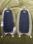 Rare Pair Of Flat Panel Speakers FPS-200 Glass 10W. Fixed Price $85.00.