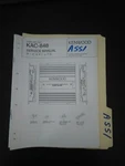 Kenwood KAC-848 Service Manual Original Repair Book. Fixed Price $49.99.