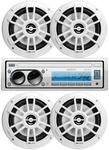 Gravity Marine Boat Am Fm Media Receiver + 4X Mb Quart NF1-116 6.5" Speakers. Fixed Price $179.99.