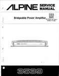 Alpine 3539, Bridgeable Power Amplifier, Service And Owners Manual. Fixed Price $20.00.