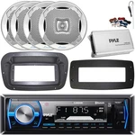 Pyle 1-DIN Marine Stereo W/kit + Adapter, 4X 6.5" 400W Max Speakers, Amplifier. Fixed Price $271.99.