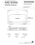 Service Manual For Kenwood KAC-9104. Fixed Price $12.50.