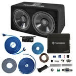 Proreck PR-122M Complete 1500W Dual 12" Car Subwoofer Enclosure With Mono Amp. Fixed Price $229.99.