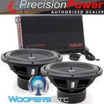 Pkg (2) Precision Power AW12D2 12" Subwoofers + TRAX1.3000D 3000W Bass Amplifier. Fixed Price $299.99.