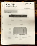 Kenwood KAC-714 Amplifier Service Manual *original*. Fixed Price $14.97.