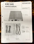 Kenwood KAC-645 Amplifier Service Manual *original*. Fixed Price $14.97.