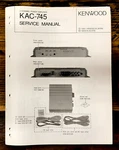 Kenwood KAC-745 Amplifier Service Manual *original*. Fixed Price $14.97.