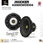Kicker KA50CWCS104 Compc 10" Ohm Single Voice Coil 250W Rms Subwoofer. Fixed Price $162.42.