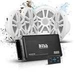 Marine Boat Speakers 6.5 Inch 500W 4 Channel Amplifier Bluetooth Boss Waterproof. Fixed Price $369.99.