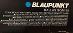 Blaupunkt Dallas Sqm 88 Stalk Mount Tuner New In Box. Fixed Price $699.00.