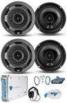 (2) Mtx WET65-C Watt Rms 6.5" Coaxial Marine Boat Speakers+amplifier+amp Kit. Fixed Price $301.95.