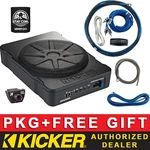 Kicker 360W HS10 10" Car Audio Under-seat Subwoofer Package + 8AWG Amplifier Kit. Fixed Price $479.98.