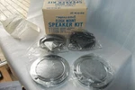 Vintage Realistic Flush Mount Chrome Boat Or Car Speakers- Read As. Fixed Price $35.99.